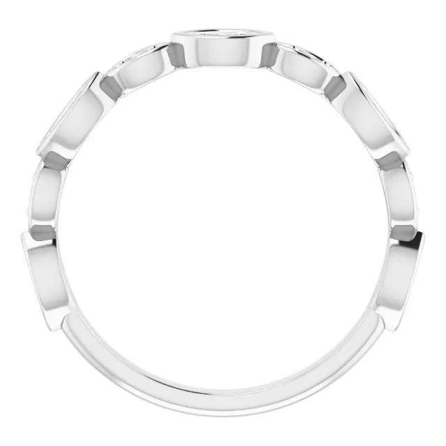 0.55 ct.  Marquise And Round Diamond  Wedding Band