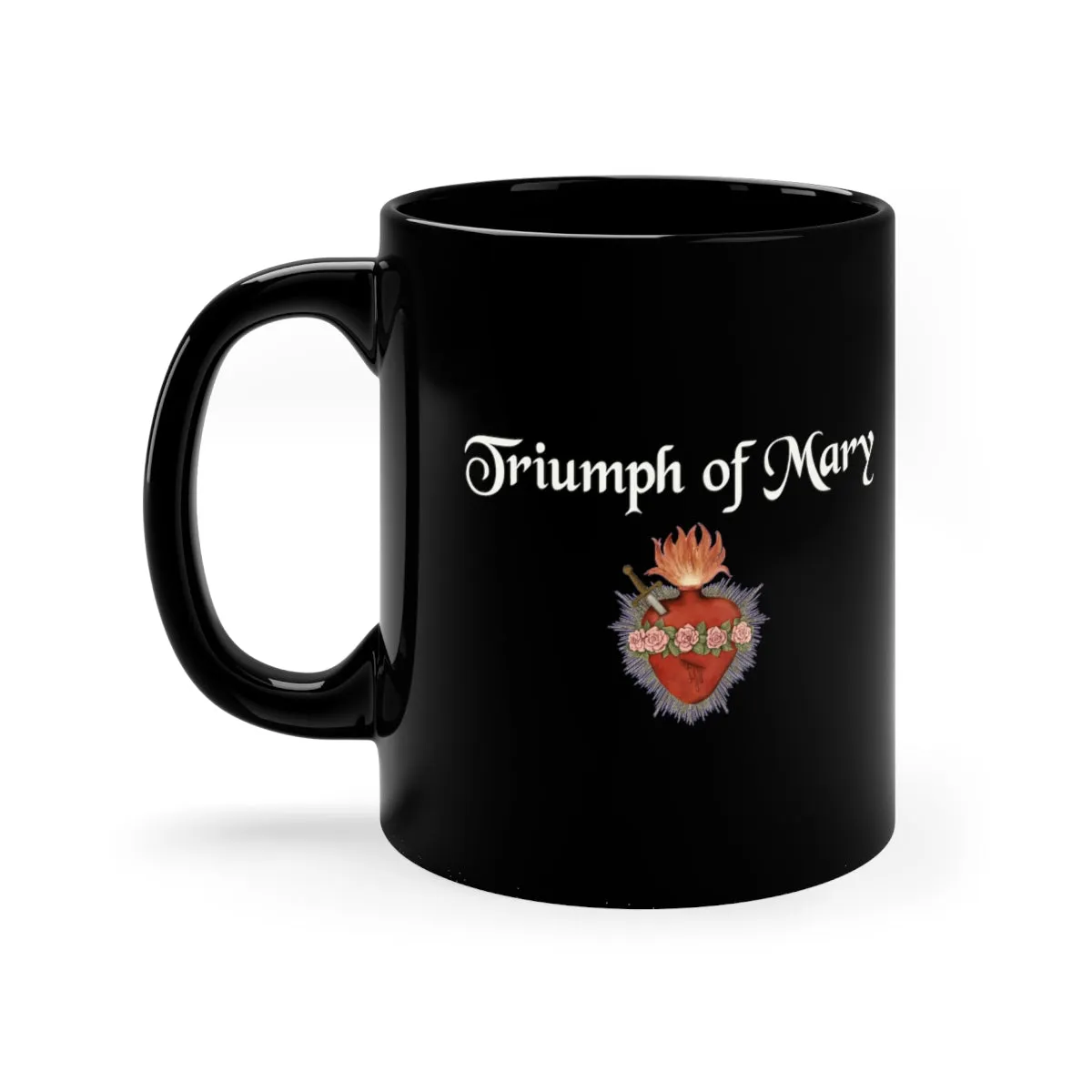 11oz Black Christian Catholic Mary Mother of God Religious gift Christmas Mug