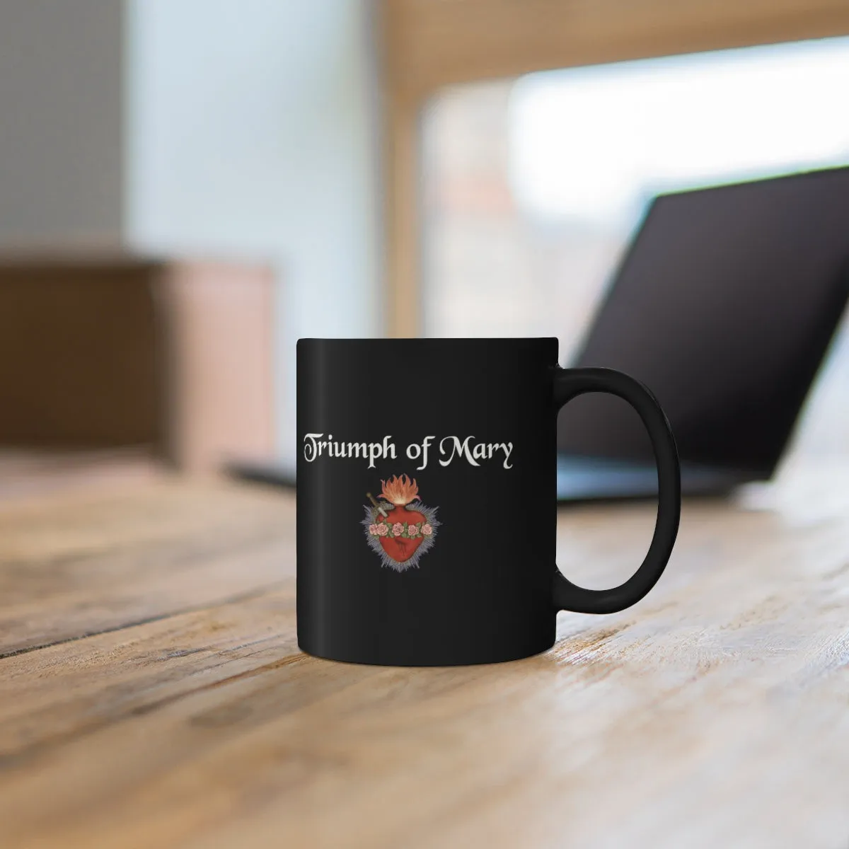 11oz Black Christian Catholic Mary Mother of God Religious gift Christmas Mug