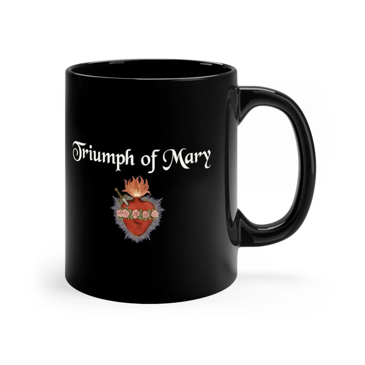 11oz Black Christian Catholic Mary Mother of God Religious gift Christmas Mug