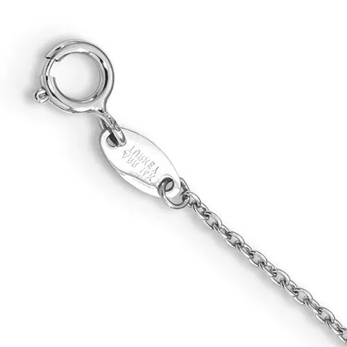 14k White Gold Petite Arrow 17" Necklace