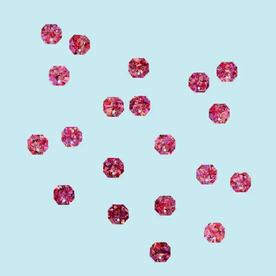 15mm Octagon Chunk Charms - 10 Pairs
