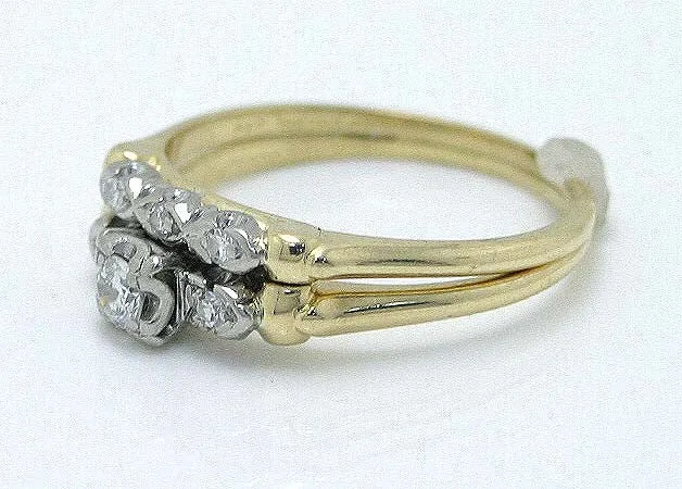 1940s Diamond Bridal Set