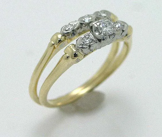 1940s Diamond Bridal Set