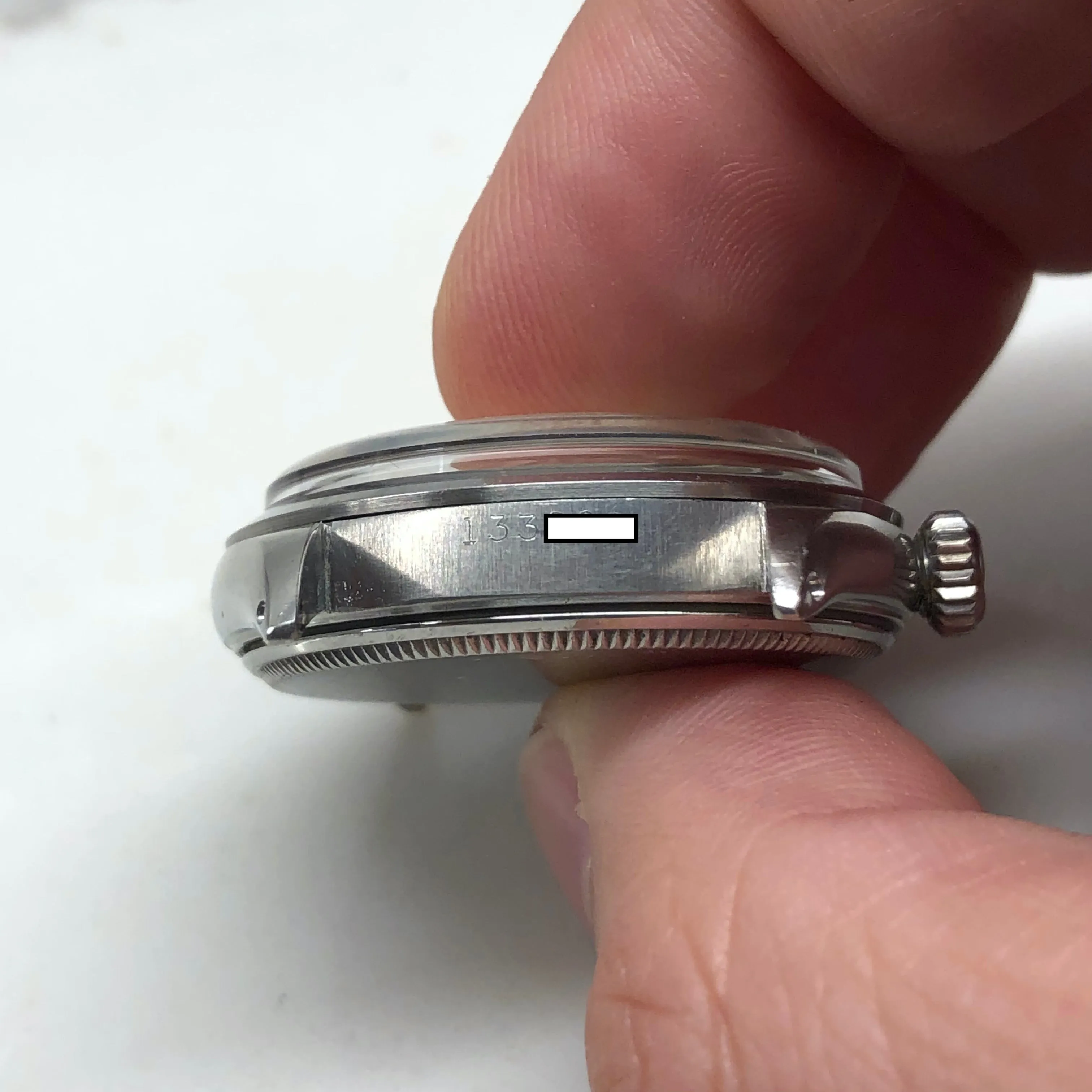 1956 Rolex Oyster Precision 6480 Chevron Dial Stainless Steel Vintage Wristwatch