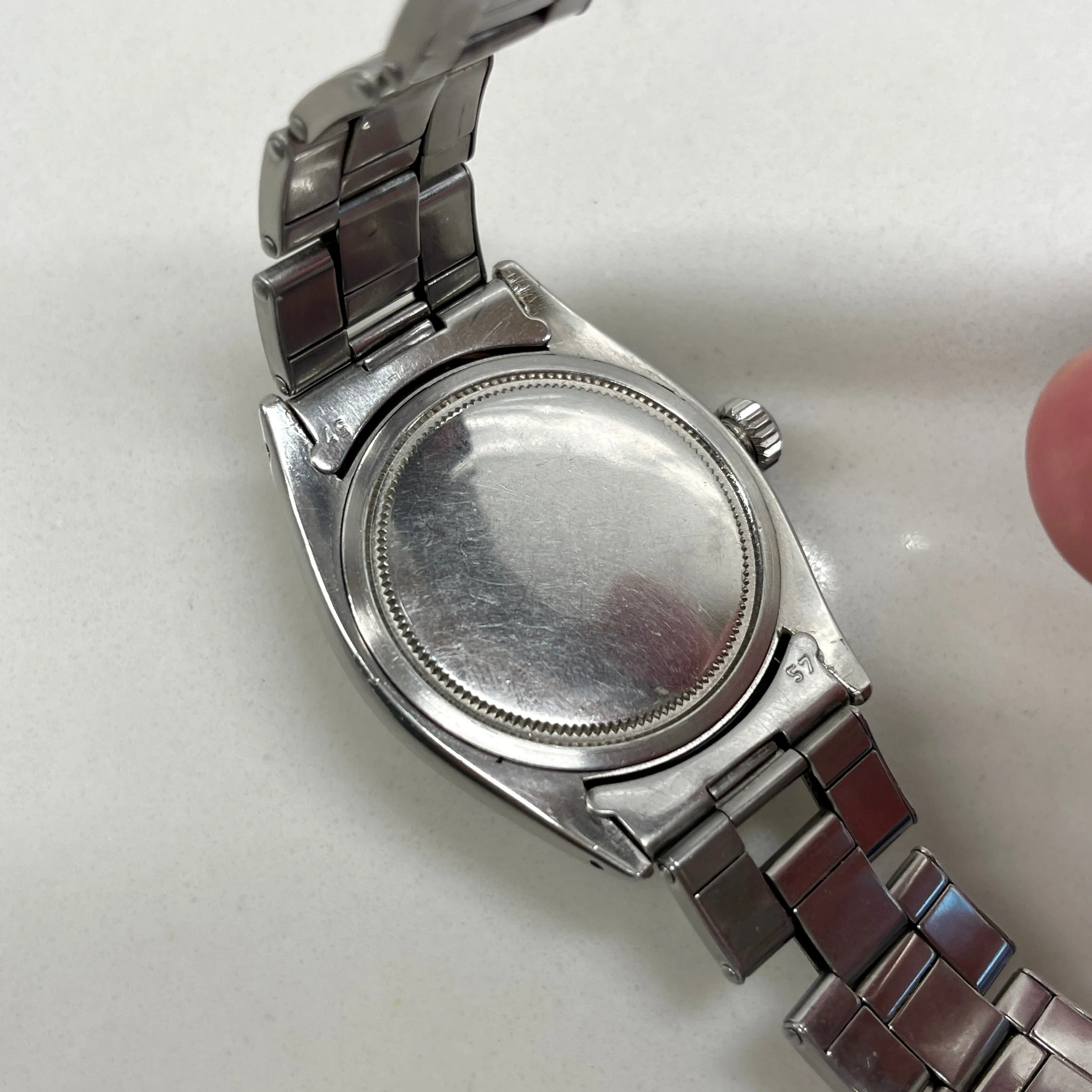 1959 Vintage Rolex Oyster Perpetual 6427 Original Silver Dial Manual Sword Hands Wristwatch