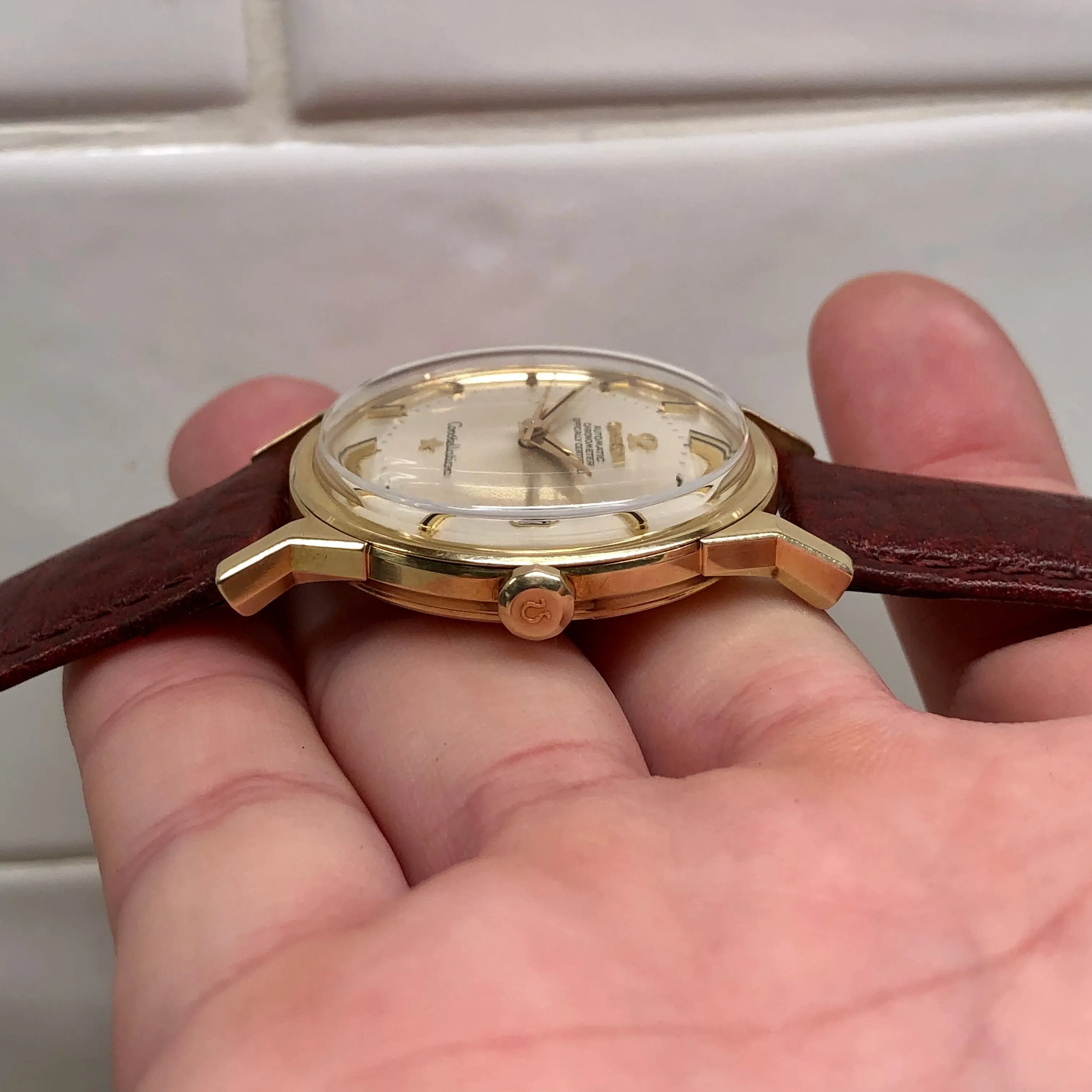 1966 Vintage Omega Constellation 168.005 Chronometer Cal. 561 Automatic 14K Solid Gold Wristwatch
