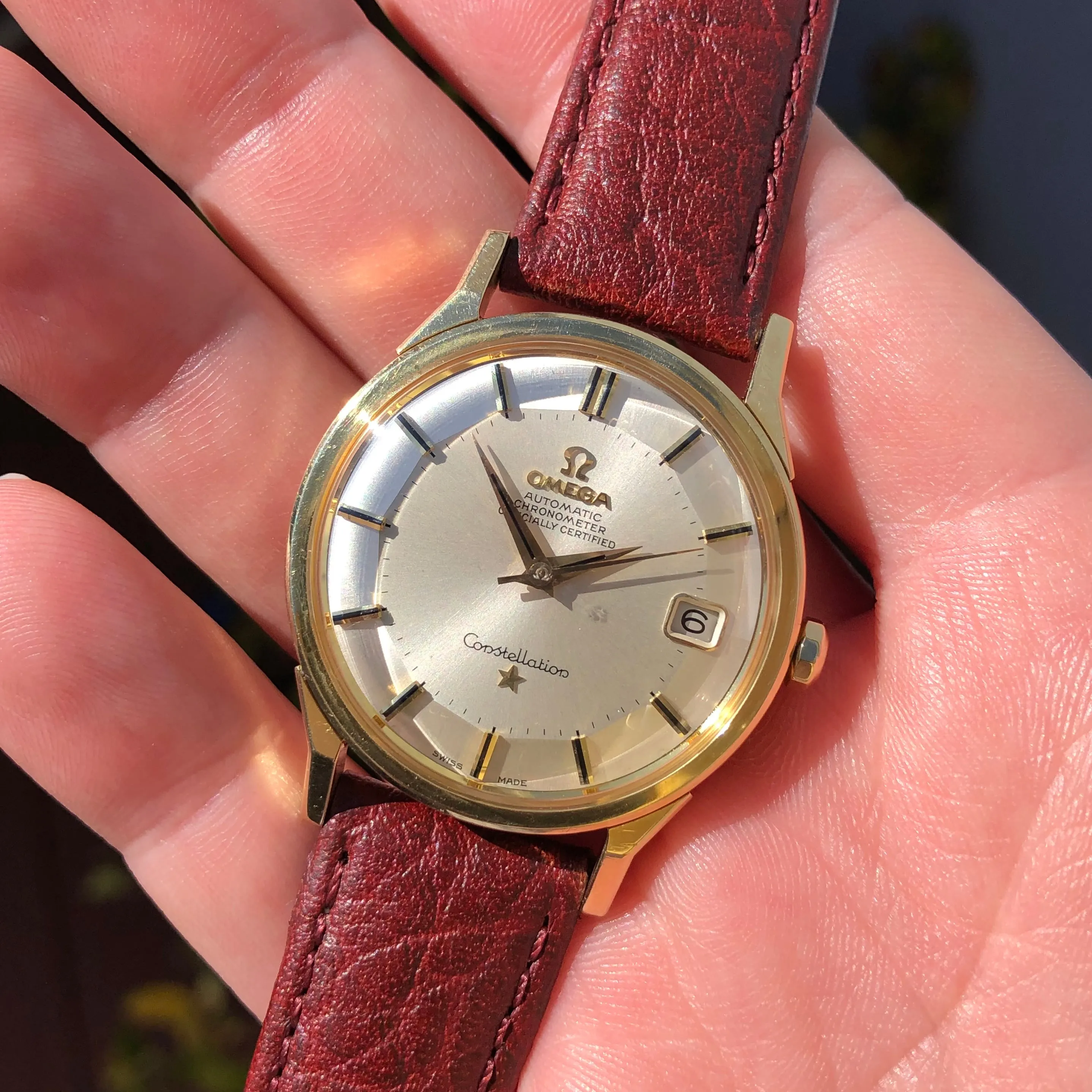 1966 Vintage Omega Constellation 168.005 Chronometer Cal. 561 Automatic 14K Solid Gold Wristwatch