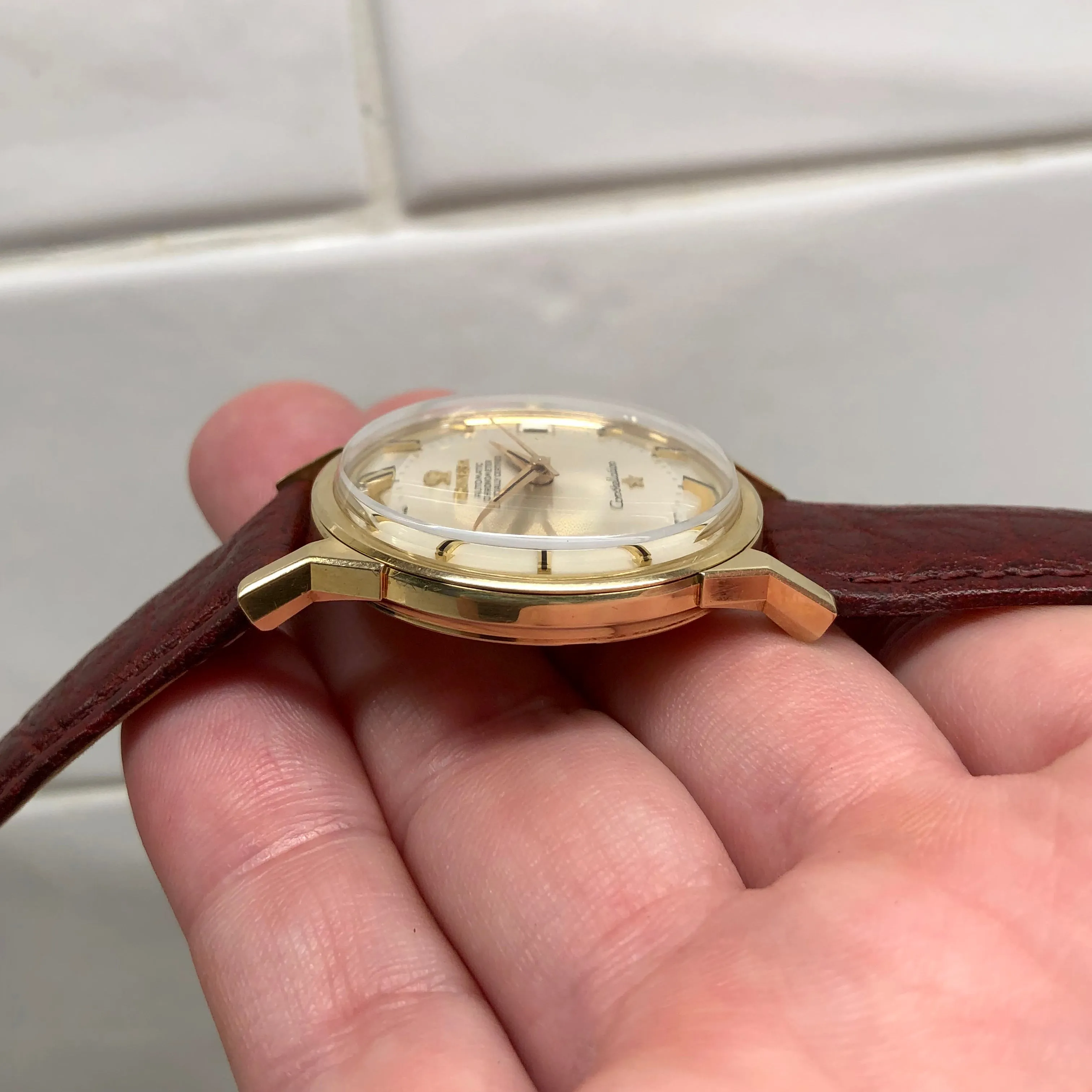 1966 Vintage Omega Constellation 168.005 Chronometer Cal. 561 Automatic 14K Solid Gold Wristwatch
