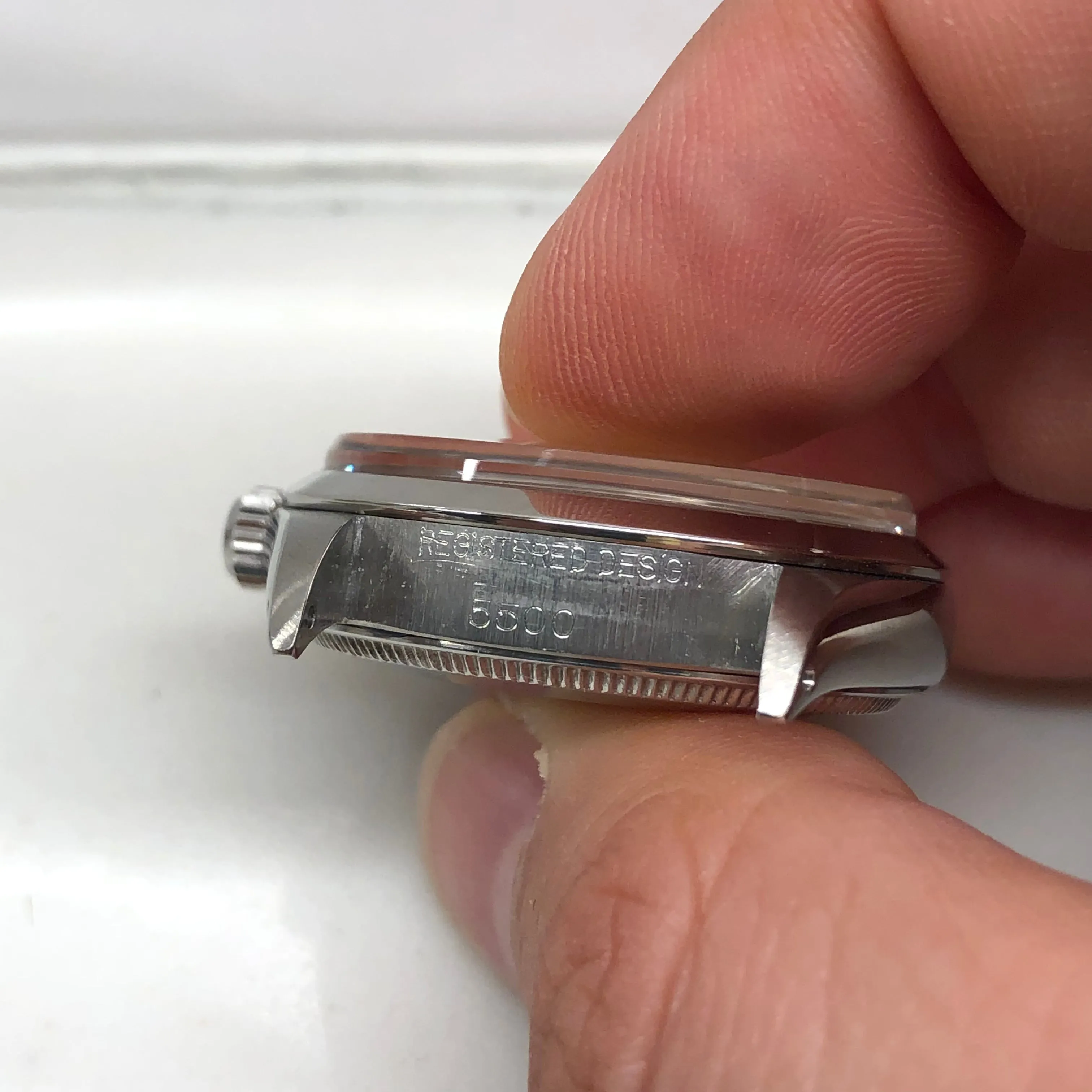1968 Rolex Air King Precision 5500 Steel Silver Dial Automatic Wristwatch with Rolex Service Papers