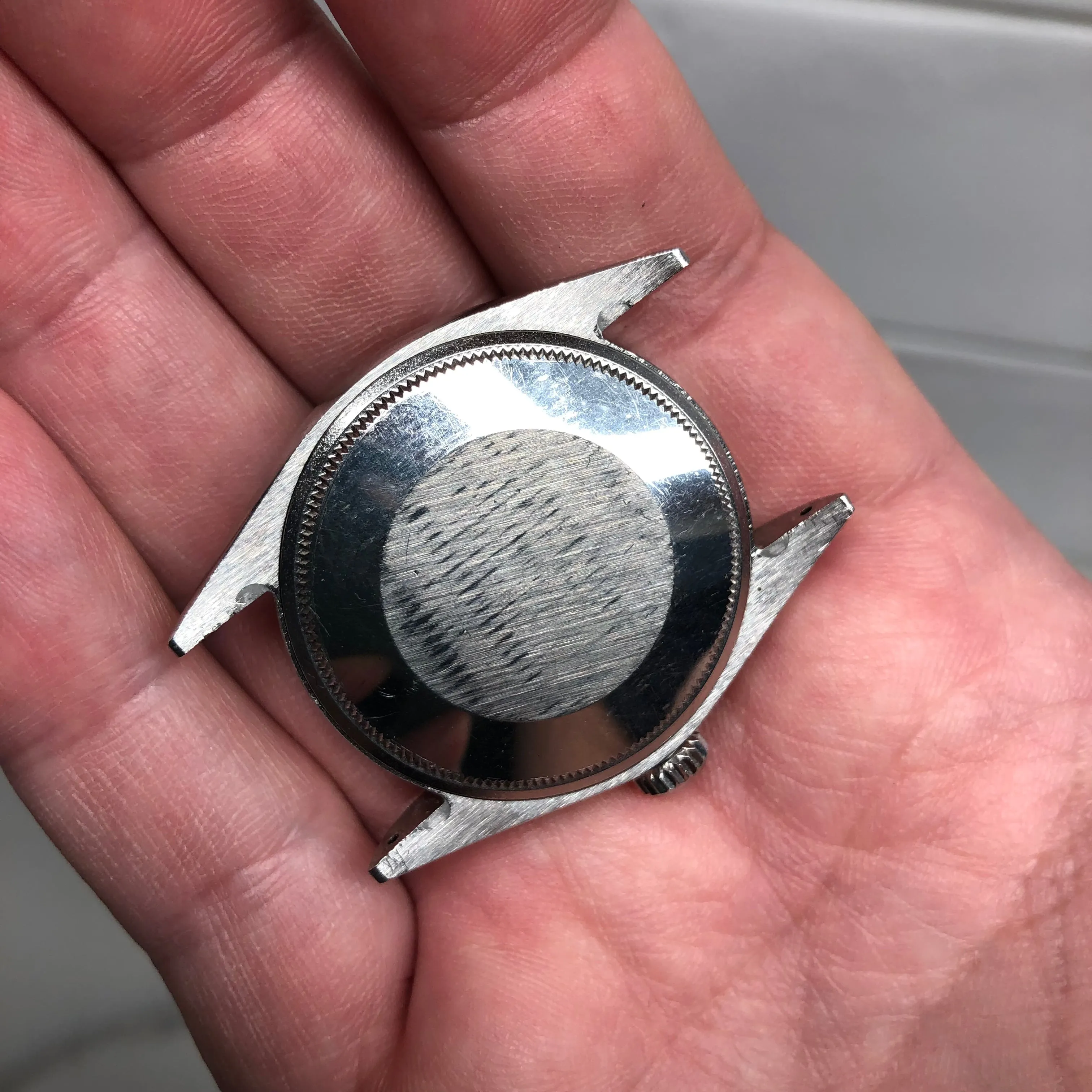 1970 Rolex Date 1501 Steel Engine Turned Oyster Silver Dial Wristwatch with PX Store Recepit and Punched Papers