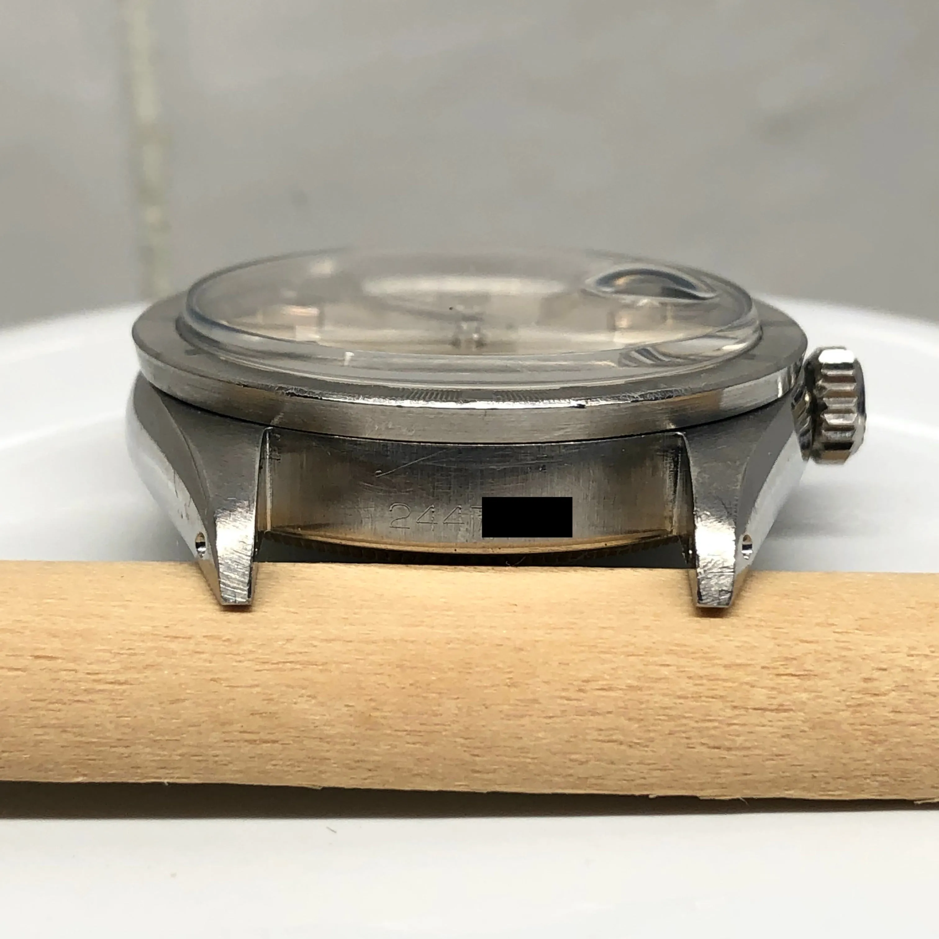 1970 Rolex Date 1501 Steel Engine Turned Oyster Silver Dial Wristwatch with PX Store Recepit and Punched Papers
