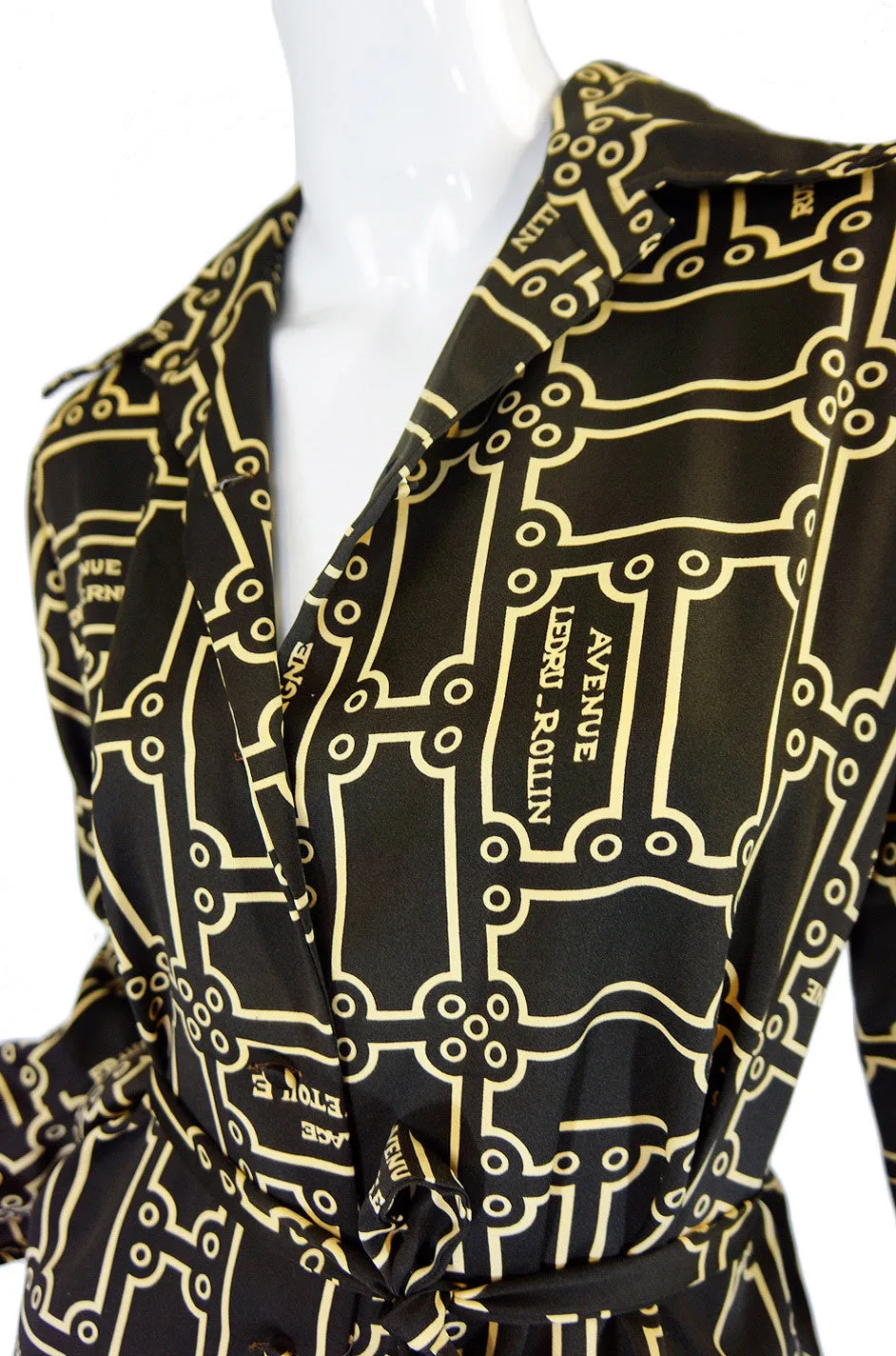 1970s Lanvin Logo Printed Jersey Three Piece Pant Set