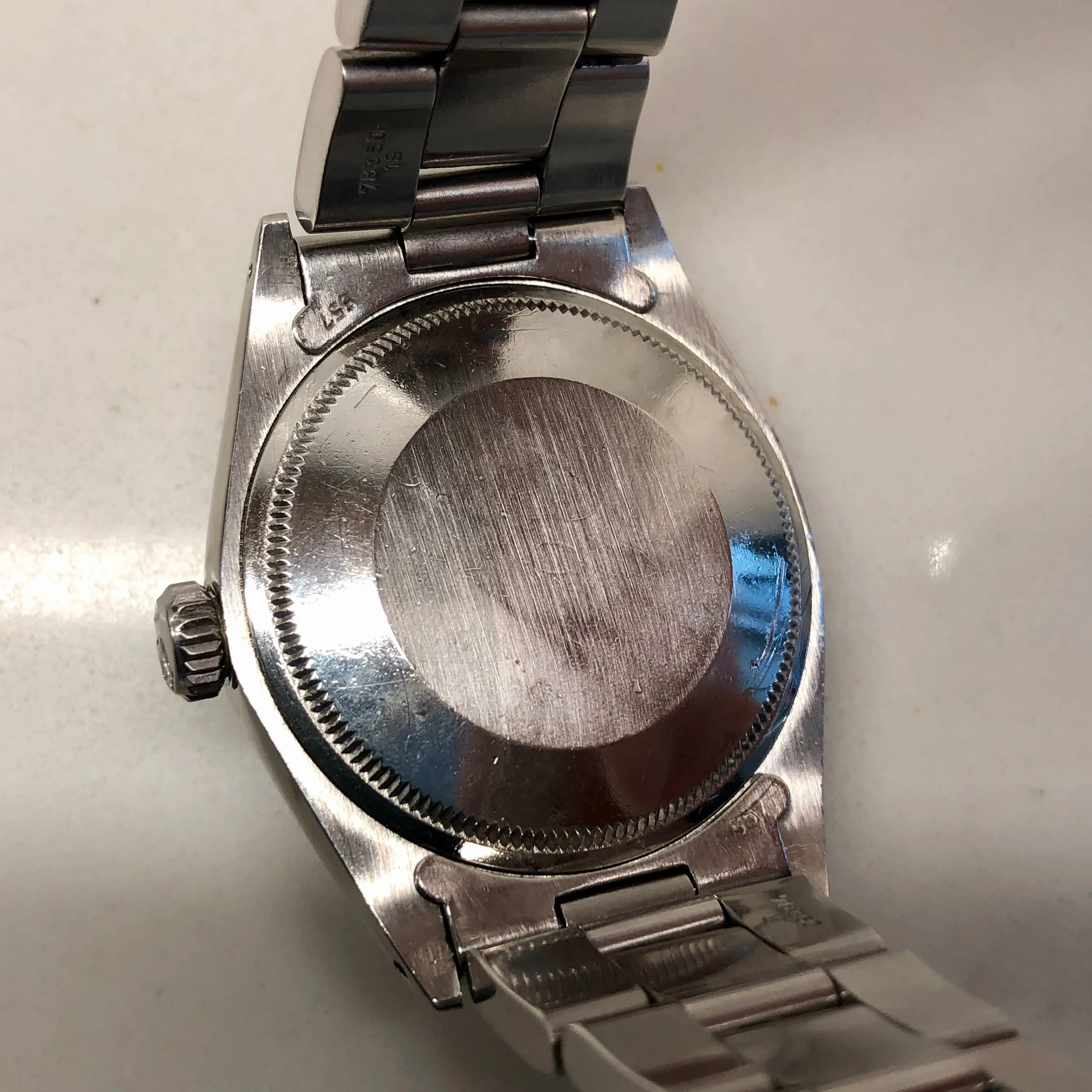 1971 Rolex Date 1500 Oyster Perpetual Silver Radial Dial Steel Automatic Wristwatch