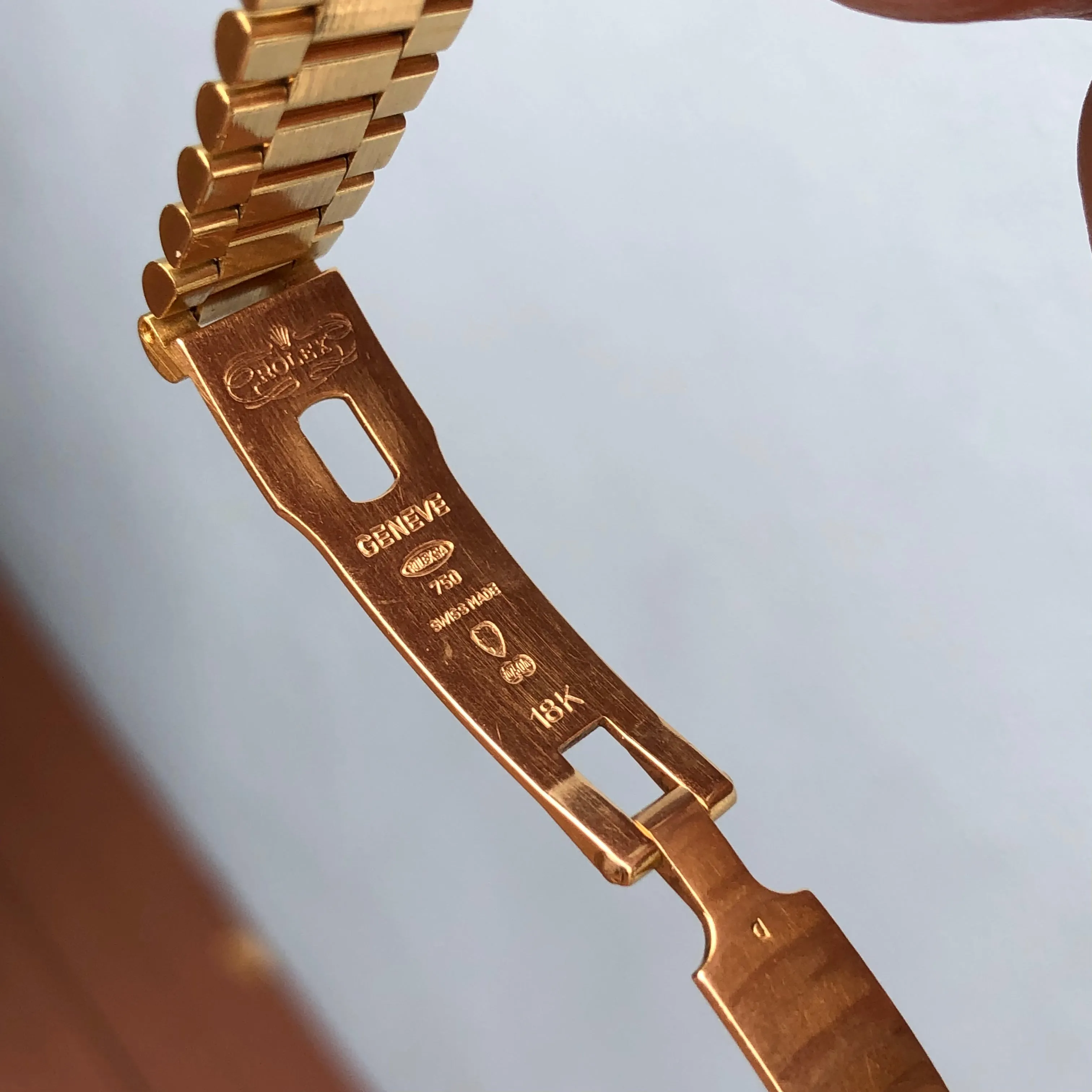 1979 Vintage Rolex Ladies Datejust 6927 President Bark 18K Yellow Gold 26mm Wristwatch
