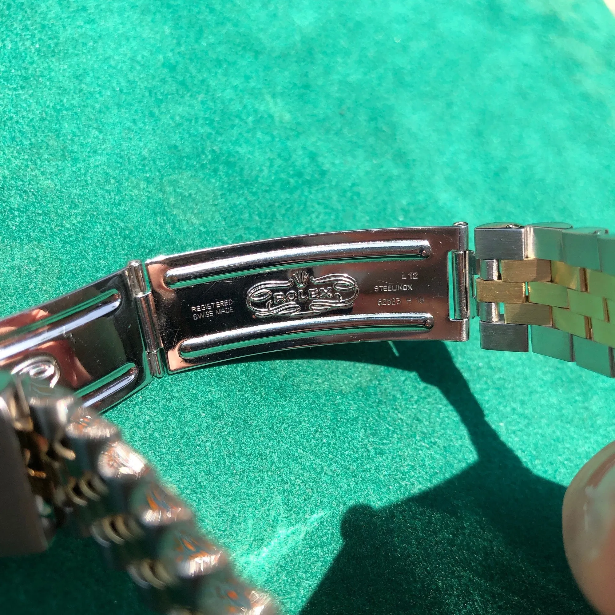 1986 Rolex Datejust 16013 Dark Champagne Steel Gold Two Tone Jubilee Automatic Wristwatch