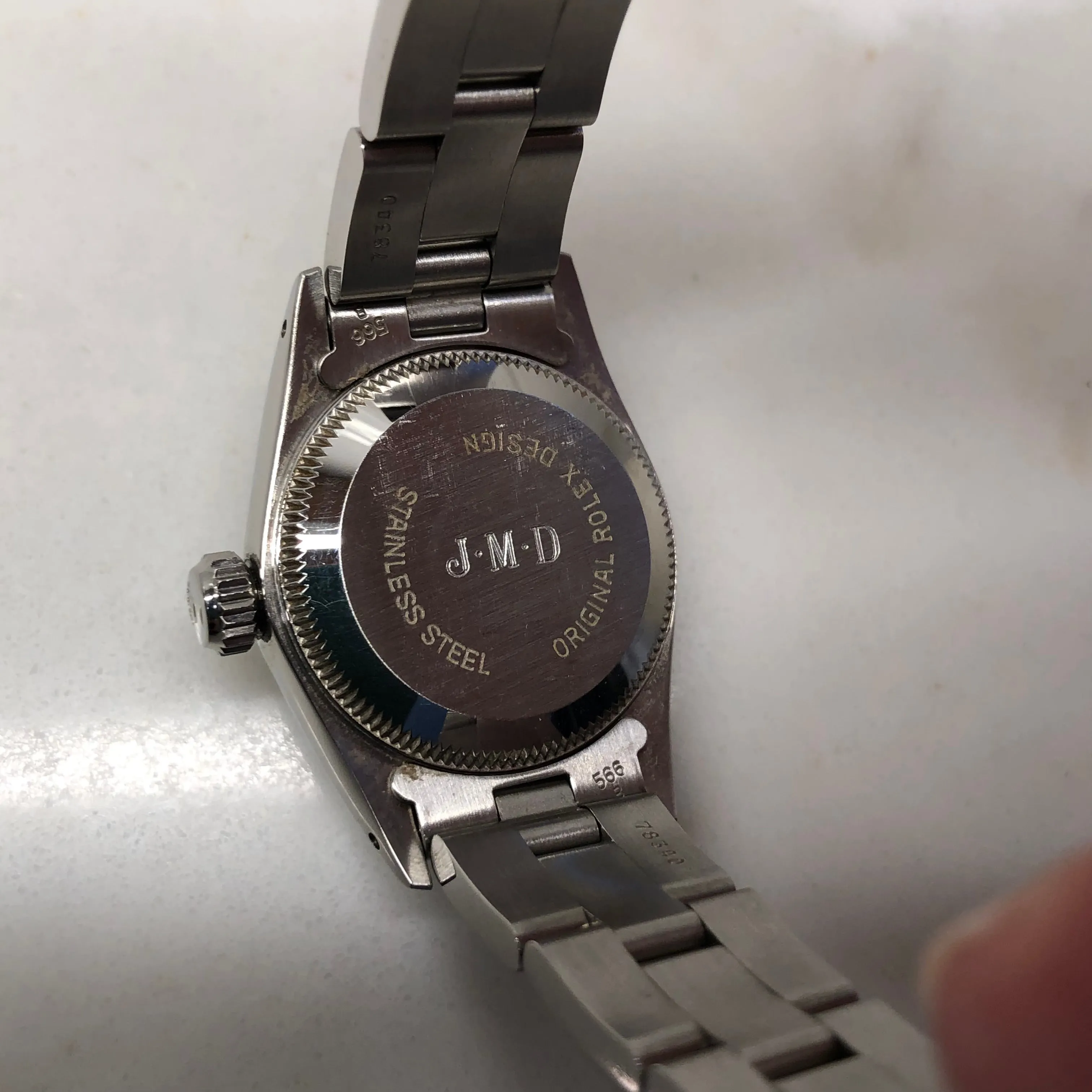 1991 Rolex Oyster Perpetual 67180 Domino's Pizza Logo Steel Oyster Automatic Wristwatch with Box and Papers