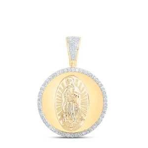 1CTW DIA NK GUADALUPE VIRGIN MARY MENS CHARM