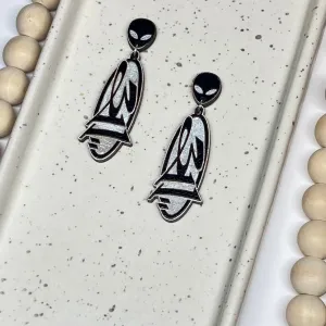 311 EARRINGS | Black & Silver | READY TO SHIP