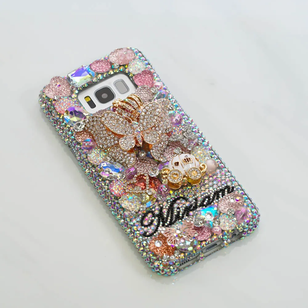 3D Butterfly Princess Personalized Name & Initials Design (style PN_1039)