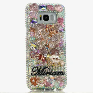 3D Butterfly Princess Personalized Name & Initials Design (style PN_1039)