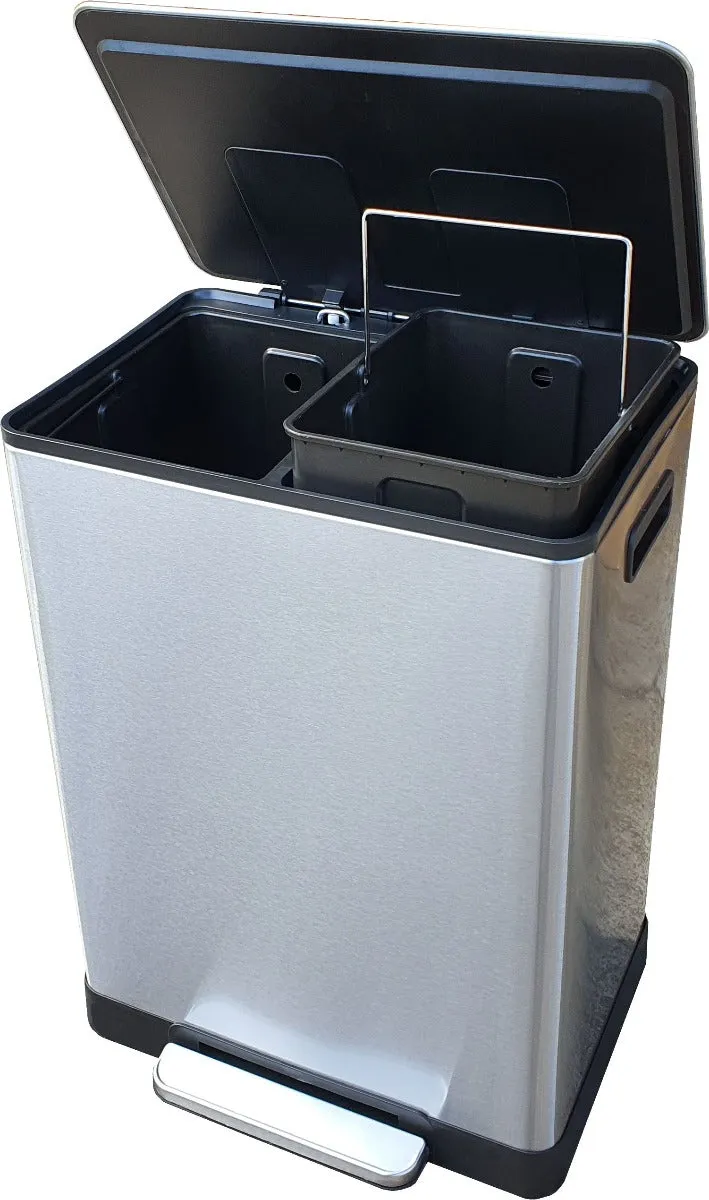 60 Litres Stainless Steel Step-on Foot Pedal Bin