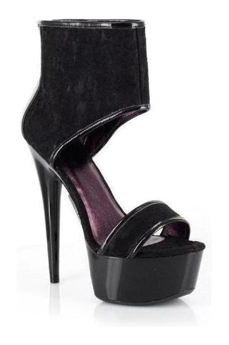 609-AMANDA Sandal | Black Patent