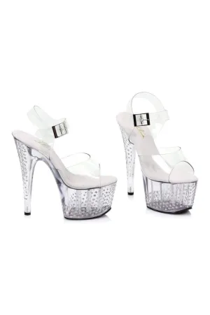 709-OLLIE Platform Sandal  | Clear Vinyl