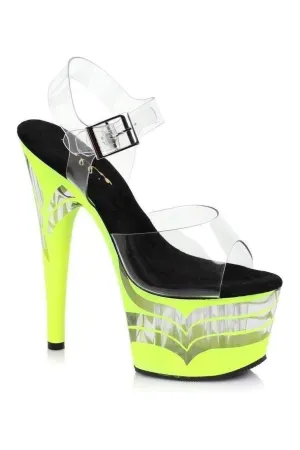 709-VECTOR Platform Sandal  | Clear Vinyl