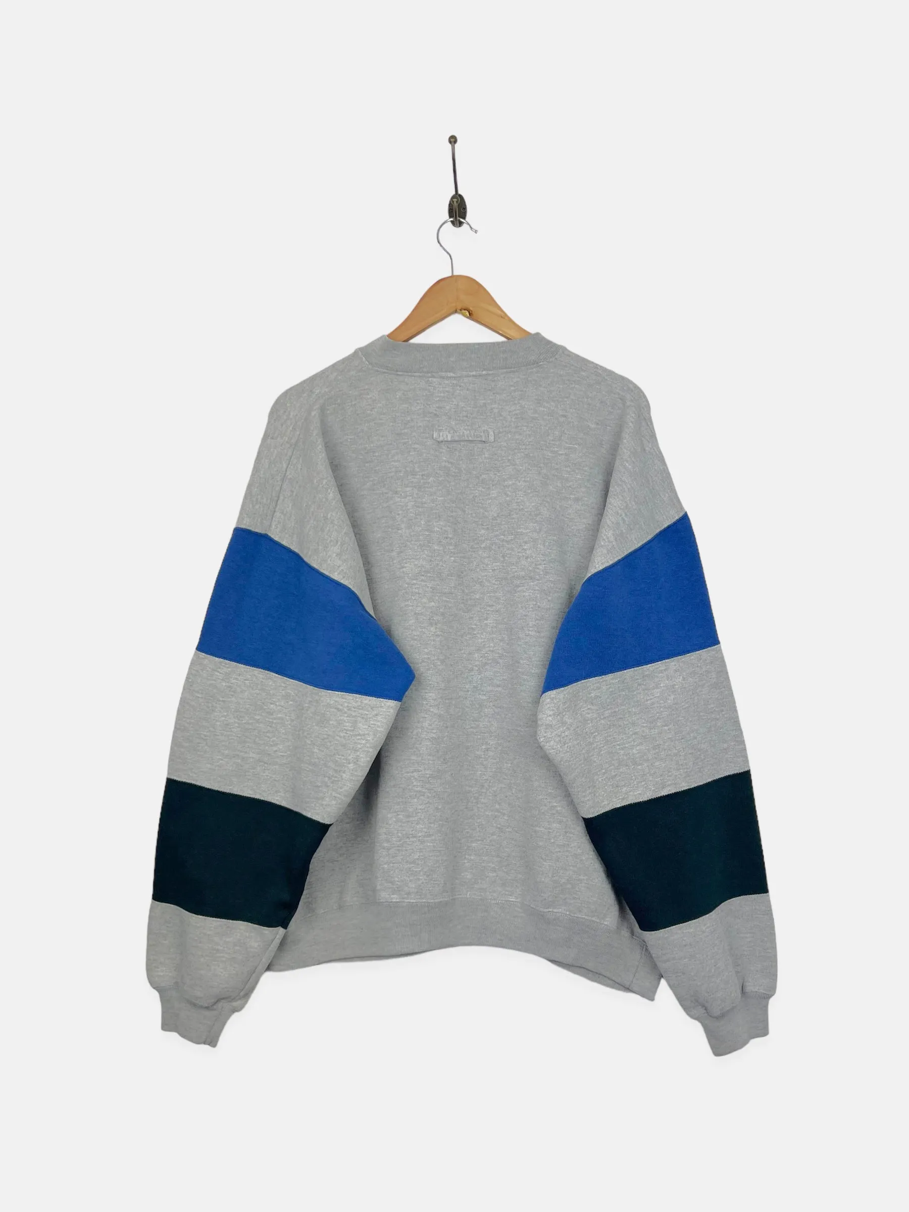 90's Cherokee Tradition Colour-Block Embroidered Vintage Sweatshirt Size XL