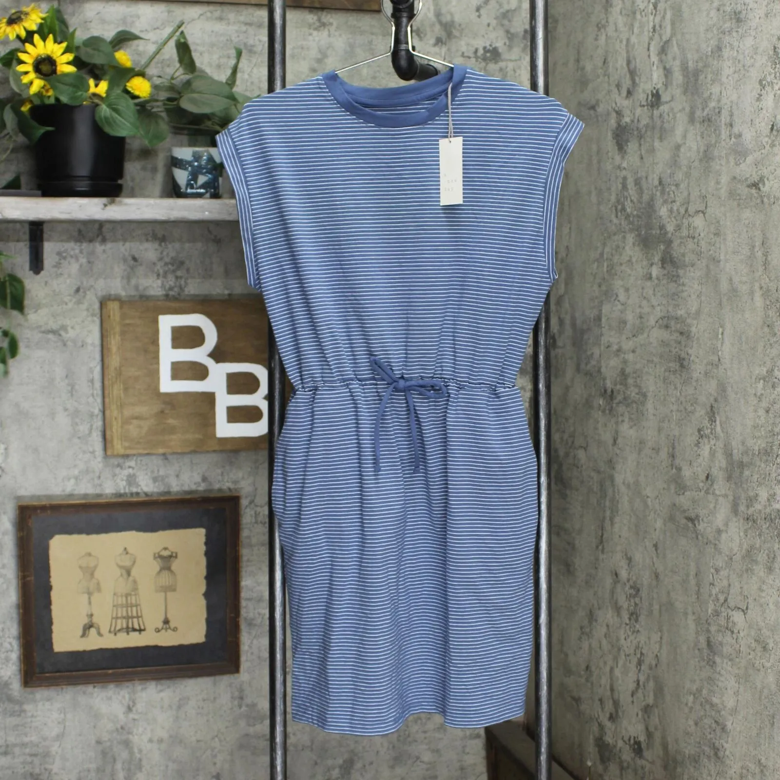 A New Day Women's Short Sleeve Extended Shoulder A-Line Dress