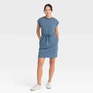 A New Day Women's Short Sleeve Extended Shoulder A-Line Dress
