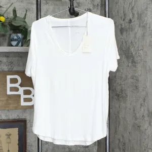 A New Day Women's Slim Fit Short Sleeve Scoop Neck T-Shirt 78120921 White L