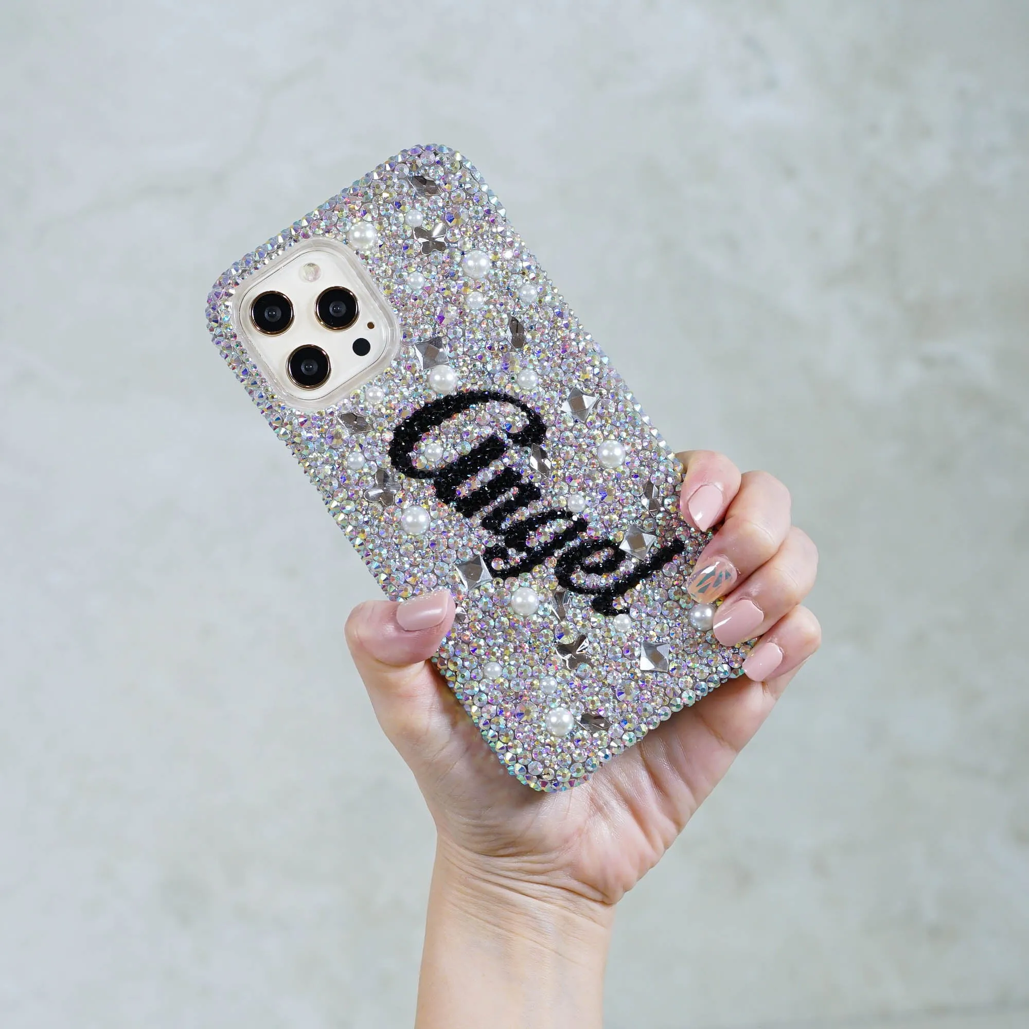 AB Clear Crystals Personalized Name & Initials Design (style PN_1028)