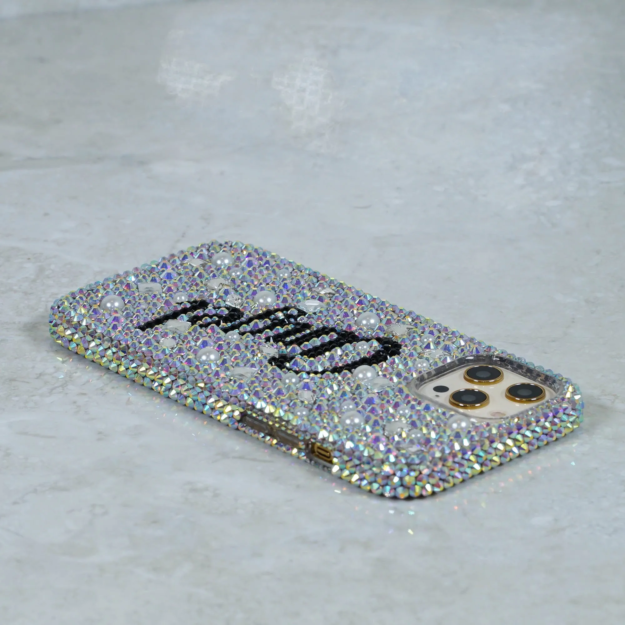 AB Clear Crystals Personalized Name & Initials Design (style PN_1028)