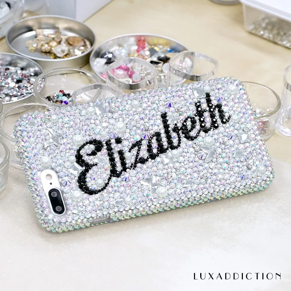 AB Clear Crystals Personalized Name & Initials Design (style PN_1028)