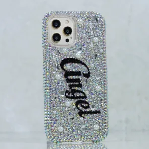 AB Clear Crystals Personalized Name & Initials Design (style PN_1028)