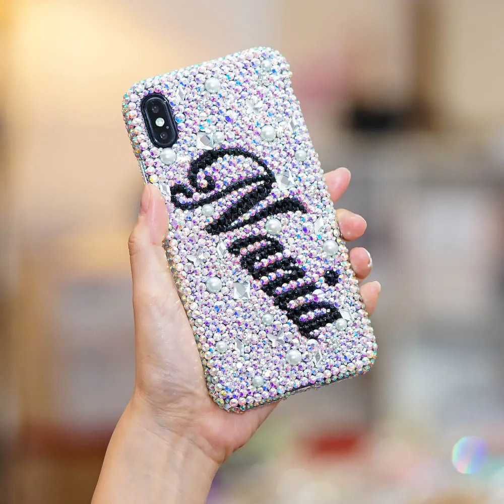 AB Clear Crystals Personalized Name & Initials Design (style PN_1028)