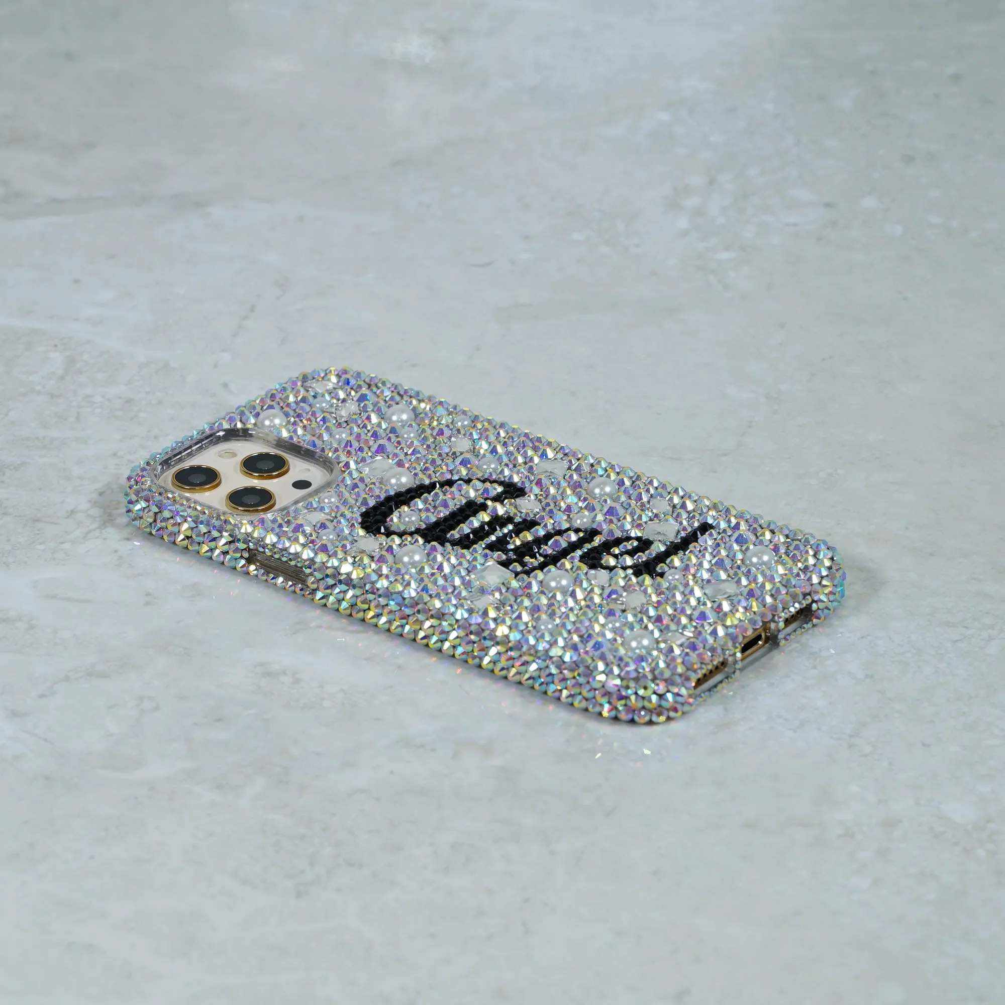 AB Clear Crystals Personalized Name & Initials Design (style PN_1028)