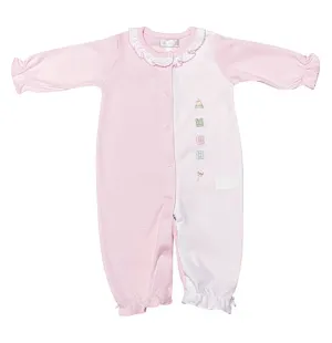 ABC Block  baby Girl  infant Converter gown