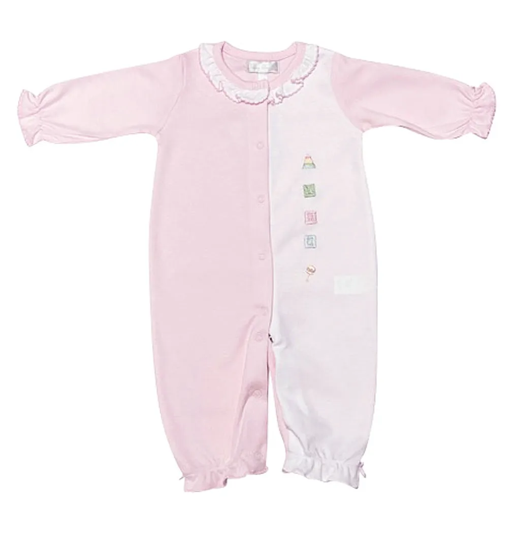 ABC Block  baby Girl  infant Converter gown