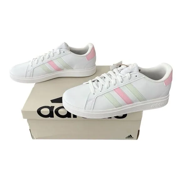 Adidas Grand Court 2.0 Big Kids Youth Size 6 IH4886 White Pink Green
