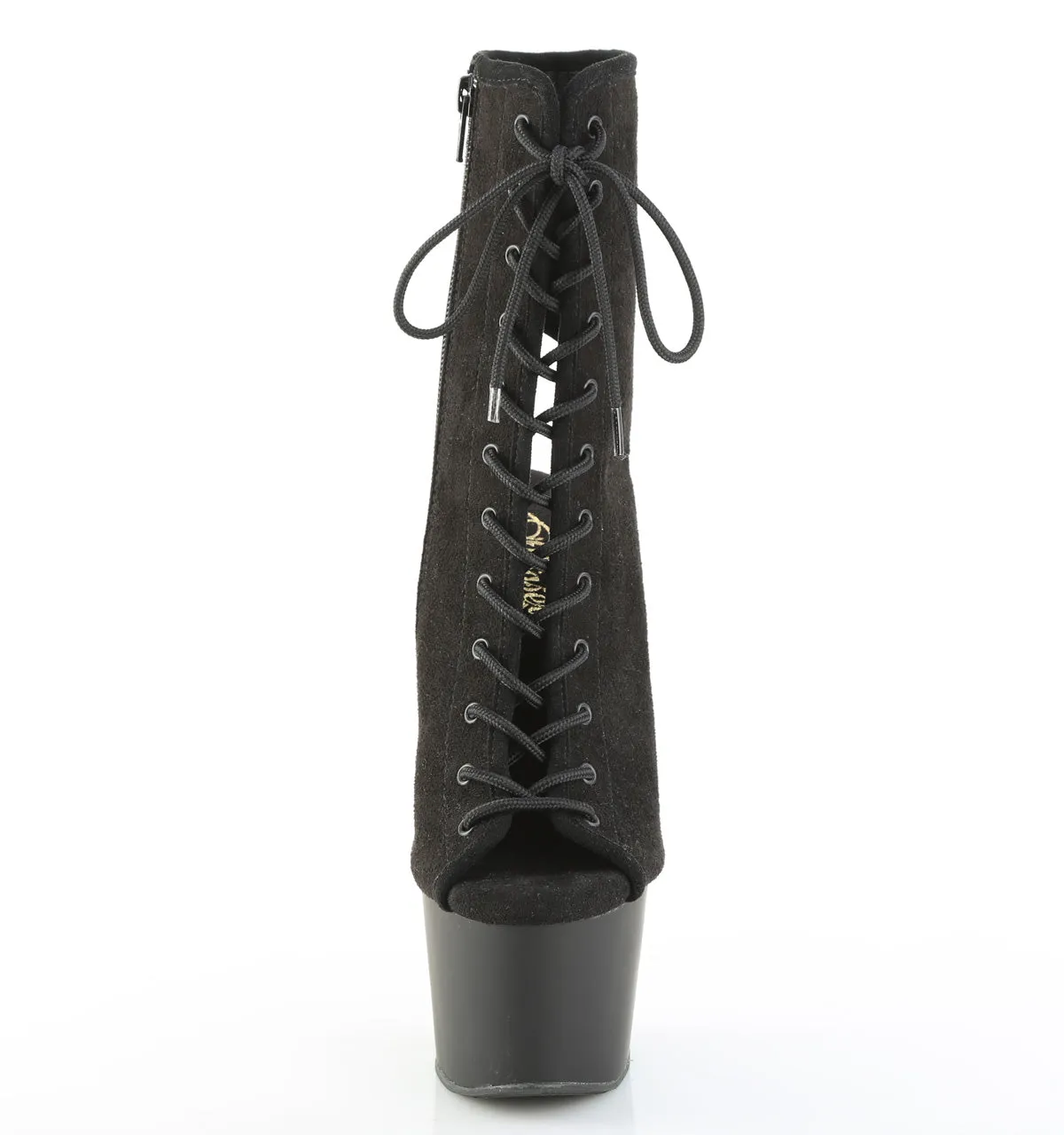 ADORE-1016  Black Faux Suede/Black Matte