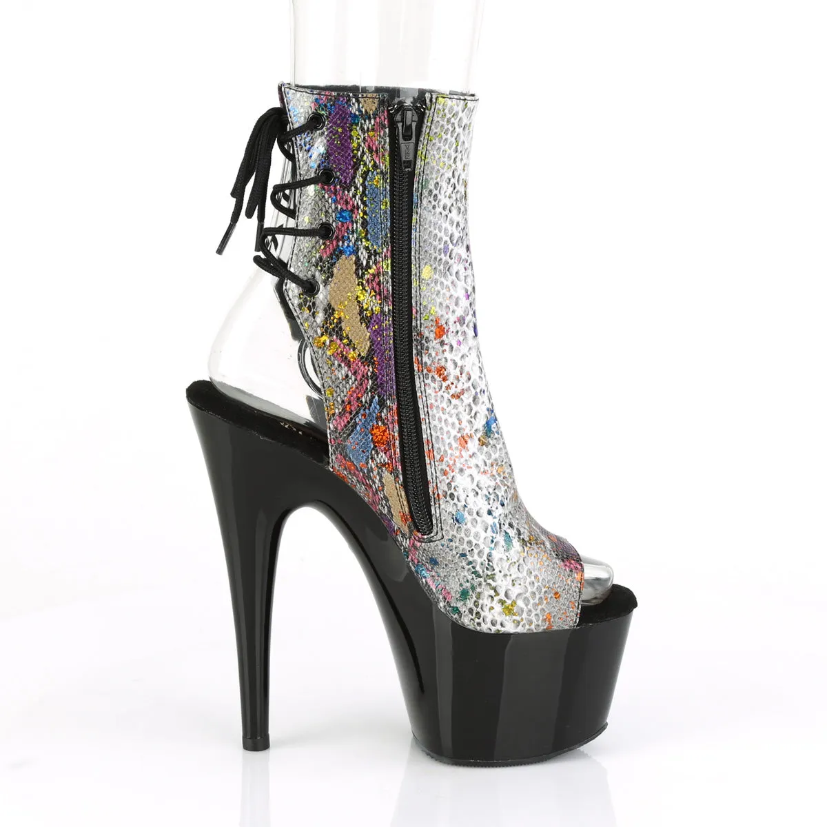 ADORE-1018SP  Multi-Color Snake Print/Black