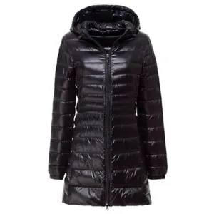 AeroBelle™ | Women's Lightweight Long Down Jacket | Water-Resistant, Insulated, Stylish Design for Cold Weather