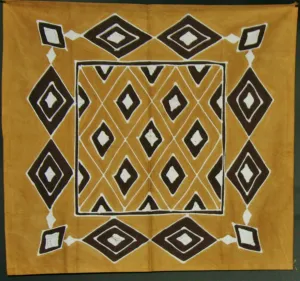 African Table Overlay Tribal Diamonds Wall Hanging 29" X 31"