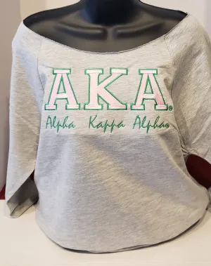 AKA 3/4 OFF THE SHOULDER SHIRT(Grey)