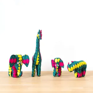 Akija™ Stuffed Kitenge Safari Animals