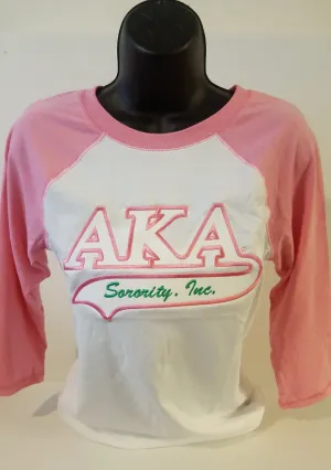 Alpha Kappa Alpha Baseball Tee(Tail Design)