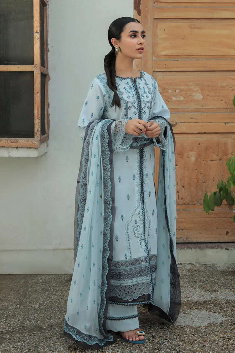 AQ-05  FEROZA  | Qalamkar Qline Dastak Summer Collection 2022 | Unstitched Embroidered Lawn Suits